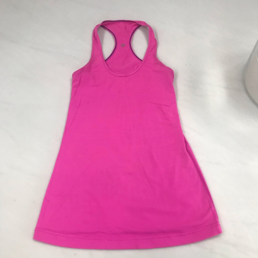 Pink lululemon racer back tank